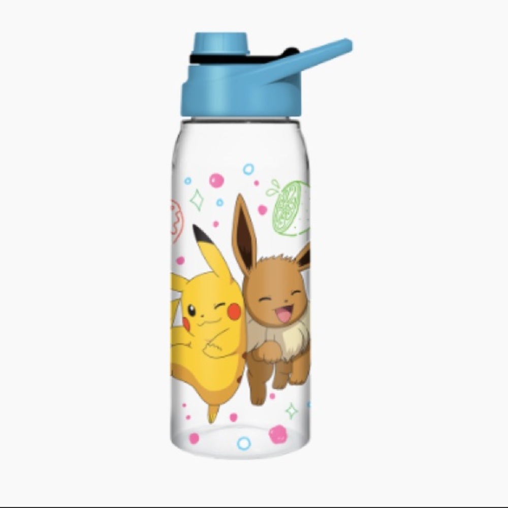 Pokemon Pikachu and Eevee Doodle Water Bottle
